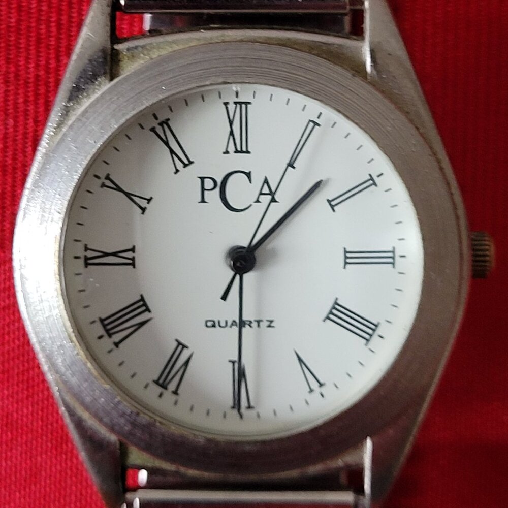 GENTLY USED, 1980'S, PIERCARLO D'ALESSIO, STAINLESS STEEL WRIST WATCH!!!